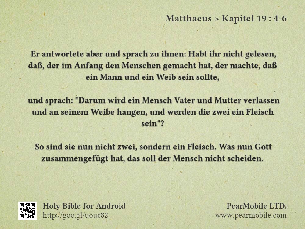 Matthaeus, Kapitel 19:4-6